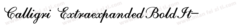 Calligri ExtraexpandedBoldIt字体转换